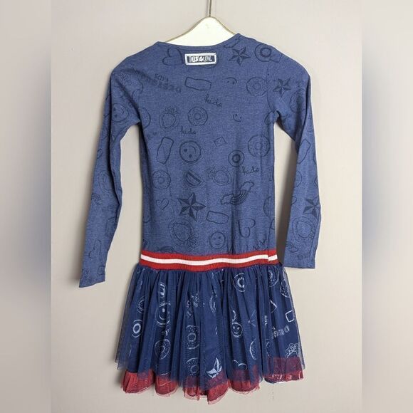 Desigual girls long sleeve dress Argel, tutu style bottom size 11/12 - Picture 6 of 6